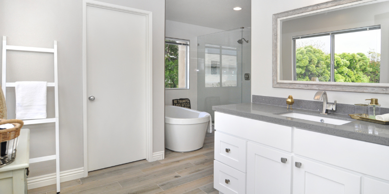 Remodeled bathroom.