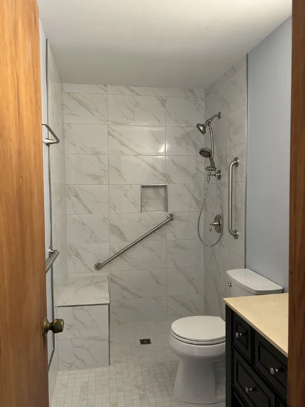 Bathroom remodel - Walk-in shower.