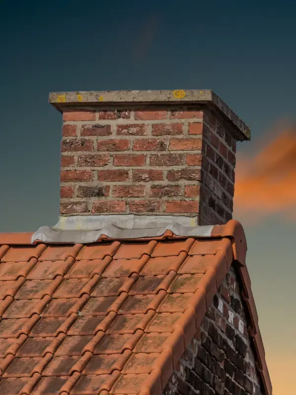 Chimney on a residential home.